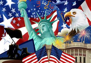 Poster Usa Flag Design Wall New sl-13932 (LARGE Poster, 36x24 Inches, Banner Media, Multicolor) Fine Art Print