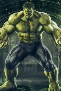 Hulk Poster |Hulk Posters for Room | Superhero Hulk Posters | Unframed | With Self Adhesive Tape Paper Print