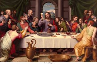 Isa Masih _The Last Supper Paper Poster (Poster Size 18X12 Inch In Rolled) Paper Poster Paper Print