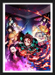 All Characters | Demon Slayer Framed Poster | Anime Framed Posters Paper Print