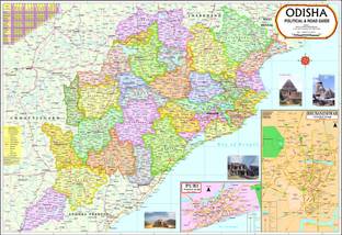 Odisha Map Photographic Paper