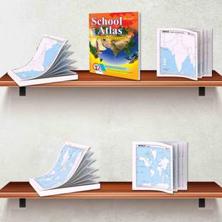 Pack of 4 Map pad + 1 Atlas Book | Geography Made Easy: All-in-One Maps and Atlas for Students Paper Print