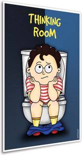 Poster-Thinking Room Funny Poster for Bathroom Washroom Door Home Photographic Paper Photographic Paper