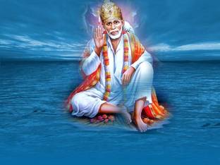 sai baba hd wallpaper on fine art paper 13x19 Paper Print