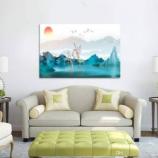 Vinyl Evening scenery wallpaper poster 24x36 inch 3D Poster (24x36) inch 3D Poster