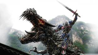 transformers 4 optimus prime vs dinobot wallpaper on LARGE PRINT 36X24 INCHES Photographic Paper