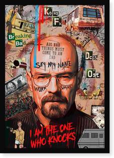 Heisenberg 2 Art Wall Framed Posters, Included Seamless Pins Hooks Wall Decor Framed Posters Wall Art 8x12 inch (A4 Size) For Bedroom, Living room, Office Fine Art Print Fine Art Print