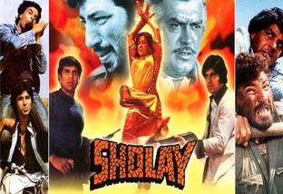 Sholay Wallpaper Poster1 on fine art paper 13x19 Paper Print