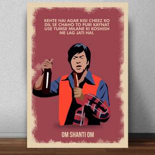 Om Shanti Om Movie Poster for Room (Matte paper 300 GSM, 13 X 19 Inches, Multi-coloured, Lata Mangeshkar) Paper Print