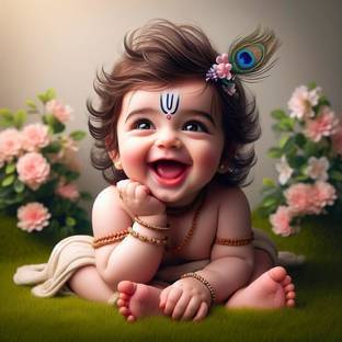 Lord Of Heavens kriahna 1976 Multicolour, Matte Vinyl Stickers Printed, 12 x 18 Inch Photographic Paper