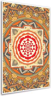 Posters Sri Yantra Poster for Home and Office | Religious God Poster for Fortune Wealth and Posperity (12x18 inches, Multicolor, Unframed) Fine Art Print