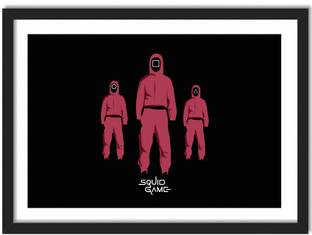 Squid Games Web Series Framed Poster For Room Office Paper Print
