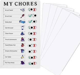 Chore Chart for Adults Planning Boards, Portable to Do List Memo Checklist Board for Kids Detachable Plastic DIY Message Home Travel Planning Reminder Chart 3D Poster
