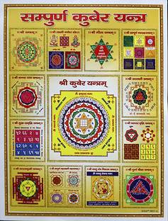 Wealth Creator Sri Kuber Yantram Posters for Prosperity and Happiness Paper Print