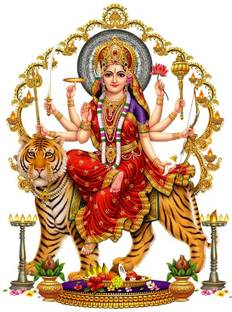 Poster Maa Durga Ji Mata Rani Sherawali Series 1 (Large Print, 36x24 Inches, Banner Media, Multicolor) Fine Art Print