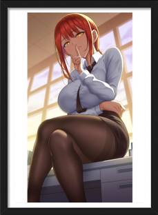 Makima x Waifu | Chainsaw Man Anime Framed Poster Paper Print