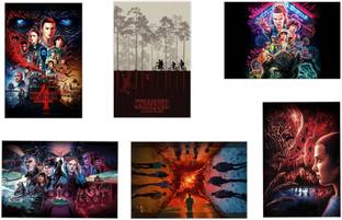 Pack of 6 Stranger Things Netflix TV Series Posters | High Definition Resolutions Large Size Wall Poster for Room decor Paper Print