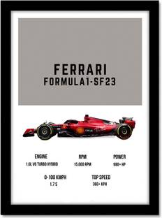 Ferrari SF-23 Formula1 2023 Supercar Framed Poster For Room Office Home Decor Wall Painting Wallpaper Gift Item Paper Print