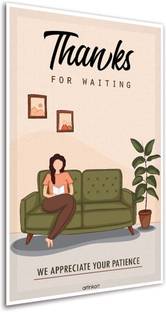 Waiting Area Poster for Shop Clinic and Office Walls and Door Digital Art Print -Photographic Paper (12inchx18 inch, Unframed) Photographic Paper