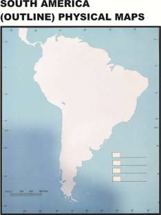 SOUTH AMERICA (OUTLINE) PHYSICAL Practice Maps Paper Print