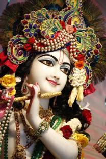 2024 Trending God Krishna Wallpaper for Home | Murli Wala | Lord Krishna Wall Poster | HD Poster for room decor (Without Frame) Paper Print