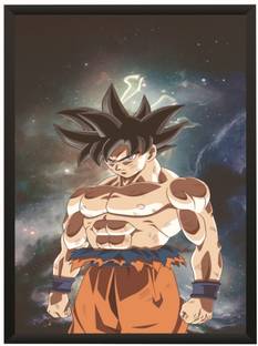Dragon Ball Z Goku Ultra Instinct Wall Poster With Frame A4 Size Photographic Paper