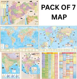 MAPS FOR UPSC (PACK OF 7) MAHARASHTRA POLITICAL, INDIAN CONSTITUTION, INDIAN HISTORY, INDIA POLITICAL, INDIA PHYSICAL, WORLD POLITICAL, WORLD PHYSICAL MAP CHART POSTER All Maps/Chart size : (40 inch X 28 inch) (23 inch X 36 inch, folded). For UPSC, SSC, PCS, Railway and Other Competitive Exam Paper Print. Paper Print