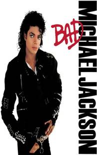 Poster Michael Jackson Bad Htgrhfvg (Large Print, 36x24 Inches, Banner Media, Multicolor) Fine Art Print