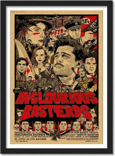 Inglourious Basterds movie Framed Poster For Room & Office (10 Inch X 13 Inch, Framed) Paper Print