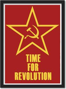 Communism Ar Framedt Poster for Room & Office (10 Inch X 13 Inch, framed Paper Print