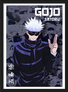 The Gojo Satoru x Manga Background | Jujutsu Kaisen Framed Posters | Anime Frames Paper Print