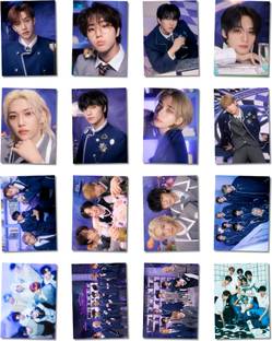 Stray Kids Photocards Pack of 16 (8 x 11 cm) | Stray Kids Magic School Photocards | Stray Kids All Member Photocard Pack | Stray Kids Merch | K-Pop Merch | For Stay For Gifting For Birthday Photographic Paper