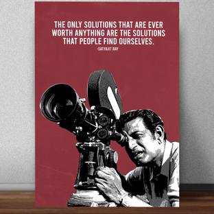 Satyajit Ray Quote Art Poster for Room & Office Multi color Poster for Room & Office Multicolor Paper Print