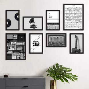 Painting Mantra Wish Upon A Star Music Notes Framed Art Prints for Home Decoration & Living Room Digital Reprint 17.5 inch x 12.7 inch Painting
