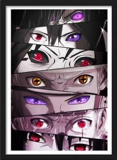 Naruto Uzumaki sage mode | Naruto Framed Poster with Matt Finish Black Frame Paper Print