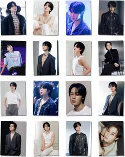 BTS Photocards Pack of 16 (8 x 11 cm) | BTS Jimin Photocards | BTS Jimin Face Photocards | BTS Merch | K-Pop Merch | BTS Jimin Posters | BTS Posters | For BTS Army For Gifting For Birthday Photographic Paper