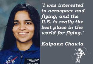 Poster Astronaut Space Quotes Kalpana Chawla sl-14075 (Wall Poster, 13x19 Inches, Matte Paper, Multicolor) Fine Art Print
