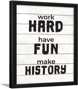 Chaka Chaundh - Hard Work Quotes Wall Frames - Hard Work Motivational Posters with Frame - Motivational Quotes Wall Framed Posters Paper Print