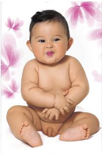 Cute Baby Poster Paper Print