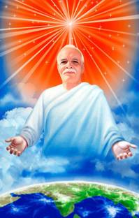 Brahma Baba || om shanti point of light|| Shiv Baba bk Wall Poster (12x18 Inches )Rolled with lamination 3D Poster