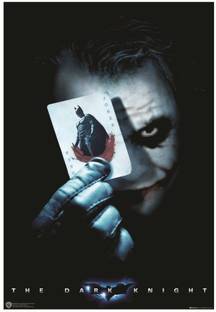 Dark Knight Joker Holding Batman Card Wall Poster A3 Size Photographic Paper