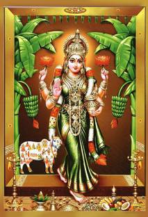 Poster Godess Gruha Lakshmi Ji sl-14338 (Wall Poster, 13x19 Inches, Matte Paper, Multicolor) Fine Art Print