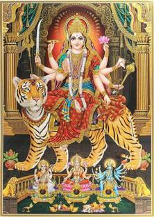 Poster Maa Durga Large Poster sl-8441 (Large Print, 36x24 Inches, Banner Media, Multicolor) Fine Art Print
