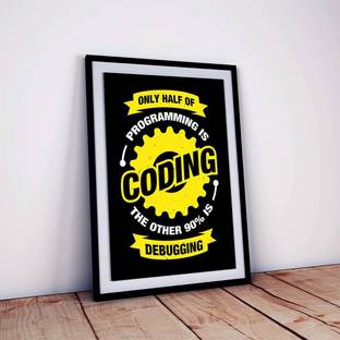 Coding Quotes Poster Engineering Quotes Wall Frames 12 Inch x 18 Inch Fine Art Print