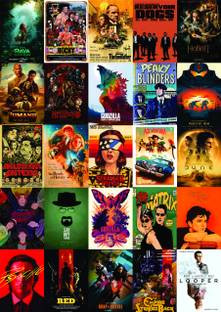 SKINADDA 11 inch Cult Classic Film Poster for Movie Enthusiasts Pack Of 25 Removable Sticker