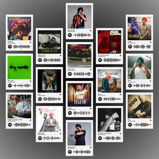 Sidhu Moose Wala Photocards | Mini Posters Kit (Set of 16) | Sidhu Moose Wala’s 295, Same Beef, So High Songs Photocard Size (8 x 6 cm) Posters for Phone Accessories, Bedroom, Office, Living room (Sidhu Moose Wala) Photographic Paper