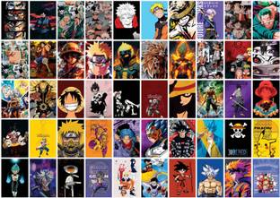 wrap craft 6 inch Wall posters ANIME COLLAGE KIT(8X6 INCH)250GSM PREMIUM PAPER (PACK 65)-1 Reusable Sticker