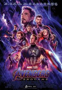 Avengers Endgame New Poster for Room & Office Paper Print