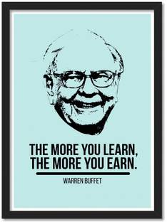Warren Buffet framed Poster for Room & Office(10x13 inch,Framed) Paper Print
