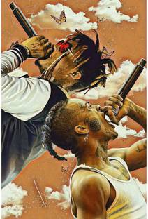 REDCLOUD xxxtentacion & Juice wrld aesthetic wall poster Paper Print